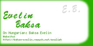 evelin baksa business card